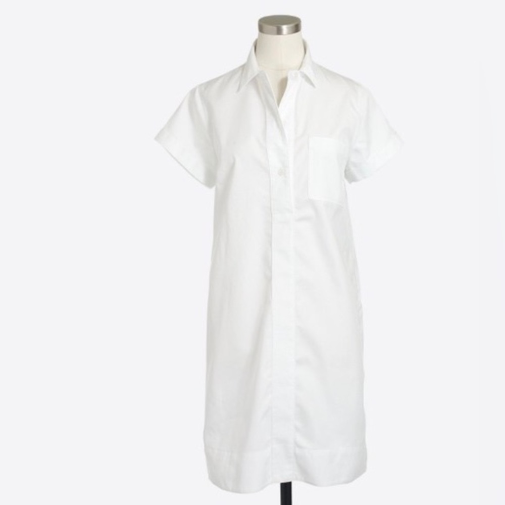 J. Crew Short sleeve collared dress, poplin, size medium